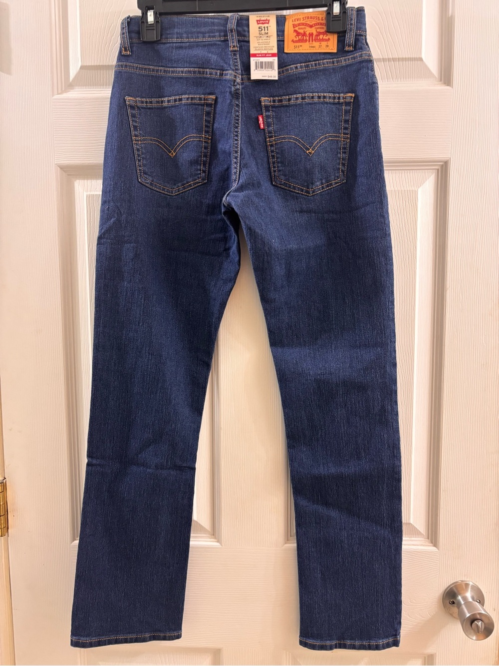 Boys Levi’s 511 Slim Jeans NWT Size 14 Regular 27x29 Dark Wash
